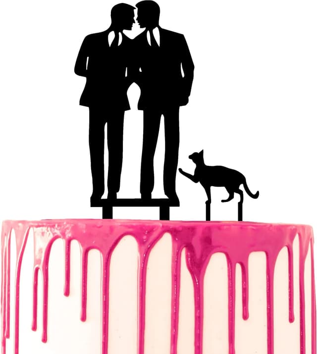 Detalle de Wedding cake topper 7.3 inches black cat