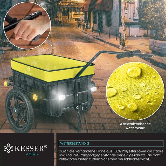 Thumbnail 4 de KESSER Fahrradanhänger 70 Liter Lastenanhänger