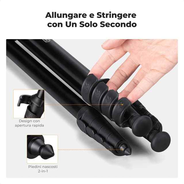 Thumbnail 4 de K&F CONCEPT Treppiede 163cm