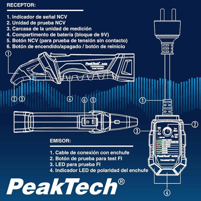 Thumbnail 5 de PeakTech 3432 Localizador de fusibles