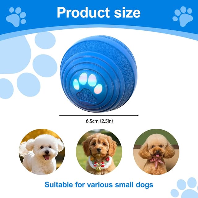 Thumbnail 6 de BIRDTOBR balle chien interactive E-TPU rechargeable en Type C, 3 modes