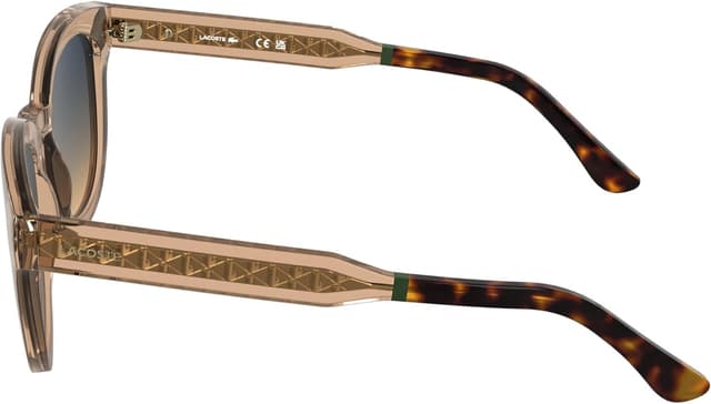 Detalle de Lacoste L6070s occhiali da sole donna con aste in metallo e logo dorato