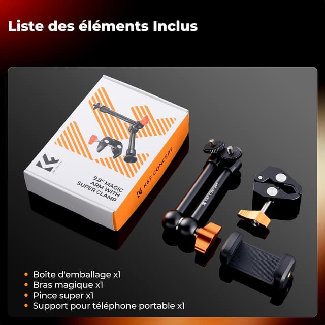 Thumbnail 6 de K&F CONCEPT Bras magique 9,8 pouces