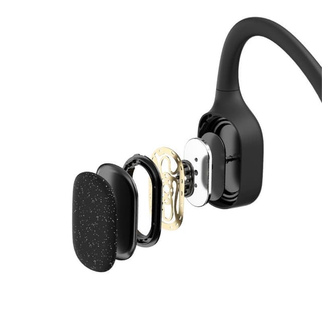 Detalle de Shokz OpenSwim auriculares deportivos MP3 con conducción ósea y 4GB (negros)