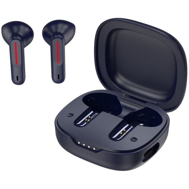 Detalle de Auriculares Red Bull Kers inalámbricos Bluetooth con cancelación de ruido y micrófono azul