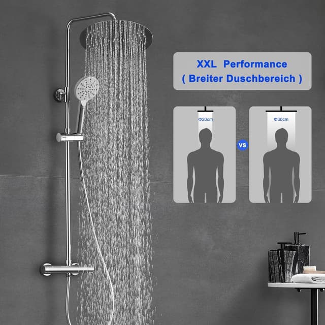 Detalle 2 de Görbach Columna Ducha Termostática 74–114 cm