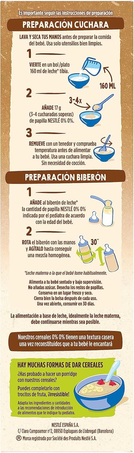 Thumbnail 5 de Nestlé 0% Papilla de Cereales Multicereales con Frutas 🍎