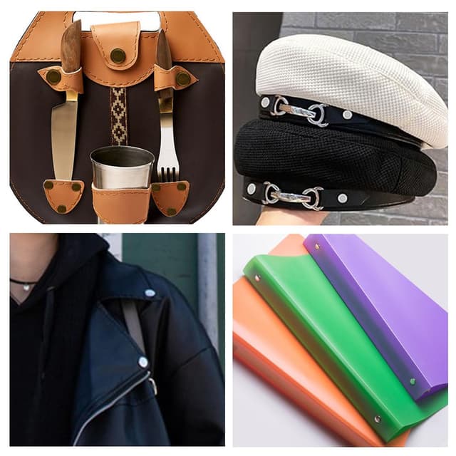 Detalle 2 de Chicago-Buchschrauben-Set M5 x 12 mm (20 Sätze) aus Edelstahl – für Lederwaren, Taschen & Bindungen (Bronze)