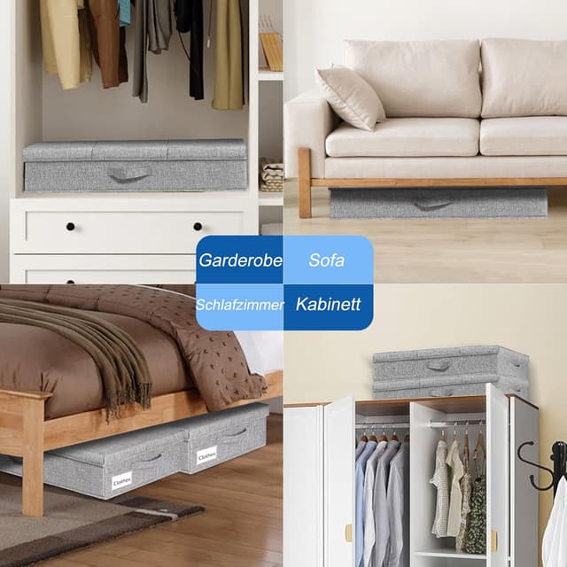 Detalle 2 de JUPELI Unterbett-Box 15 cm hoch, 2er-Set