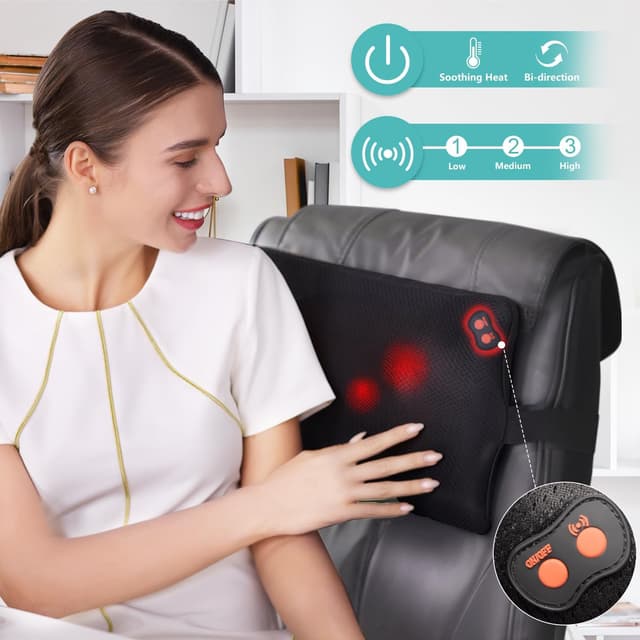 Detalle 2 de WOQQW Back Massager Neck Pillow with Heat