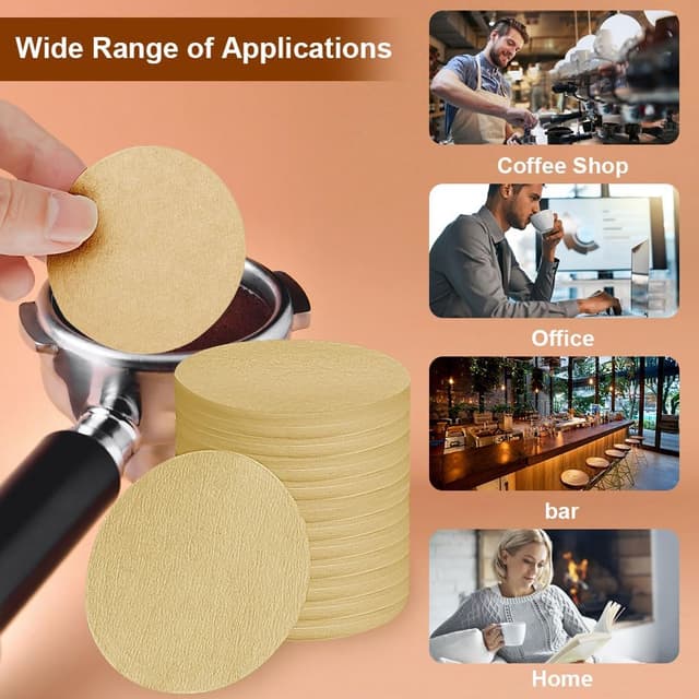 Thumbnail 6 de HOTUT Filtros de Café 54mm, 400pcs, Naturales