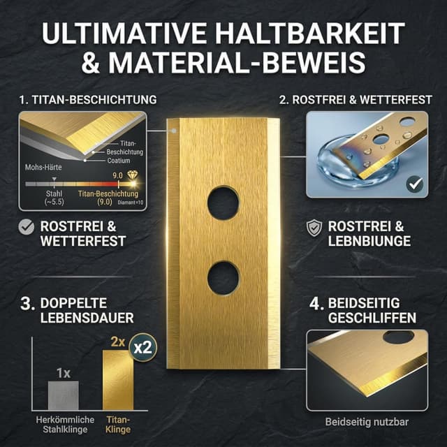 Detalle de HAUSPROFI 48x Titan-Ersatzklingen für Mammotion LUBA & YUKA (DIN EN 50636-2-107 geprüft)