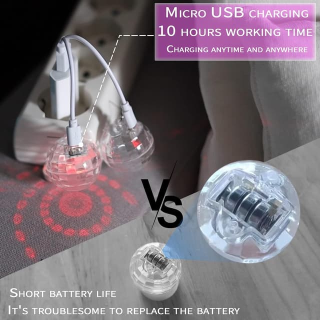 Detalle de LED Ohrringe „Rhombic Discokugel“ mit 16 Lichtmodi, wiederaufladbar – Party-Accessoire für Disco, Rave & Co.