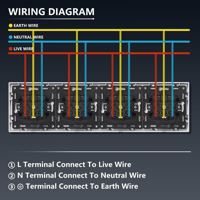 Thumbnail 6 de BSEED Schuko Mehrfachsteckdose Unterputz mit PC-Rahmen, 4-fach (weiß)