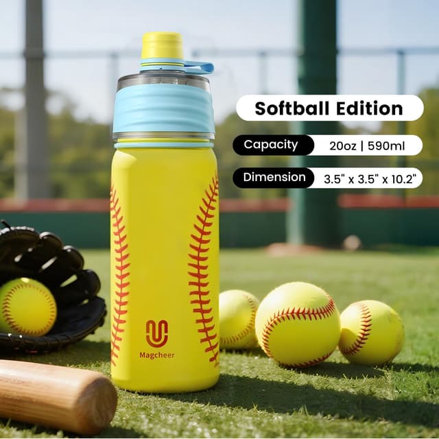 Thumbnail 5 de magcheer Insulated Softball Water Bottle 600 ml 🥤