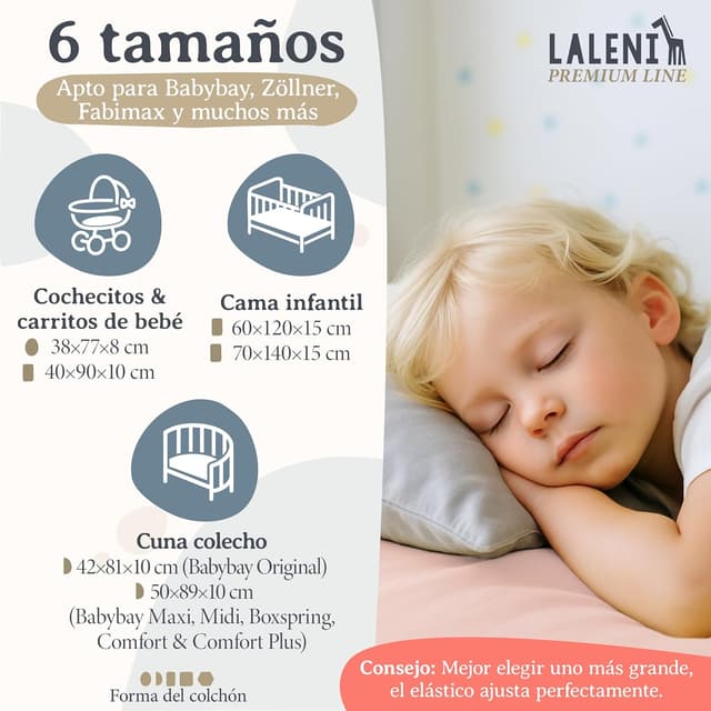 Thumbnail 1 de Laleni Premium Sabana Bajera 60x120 rosa 🛏️