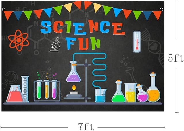 Detalle 2 de MEHOFOND 7x5ft science experiment backdrop for cake smash photos and party decoration