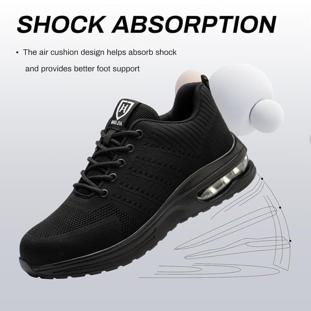 Detalle 2 de Hitopteu steel toe trainers 200J protection