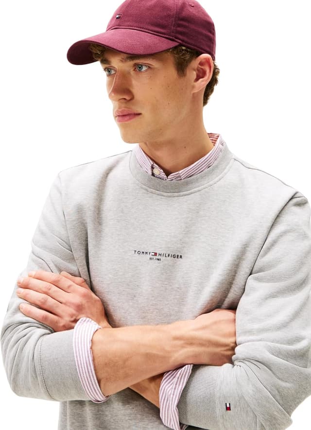 Detalle de Tommy Hilfiger Men’s Tipped Round Neck Sweatshirt