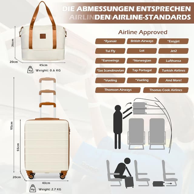 Detalle 2 de COOLIFE Handgepäck Koffer 30L