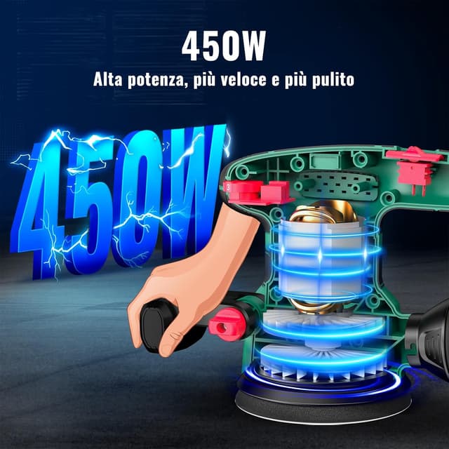 Thumbnail 1 de HYCHIKA 450W Levigatrice Orbitale 125mm