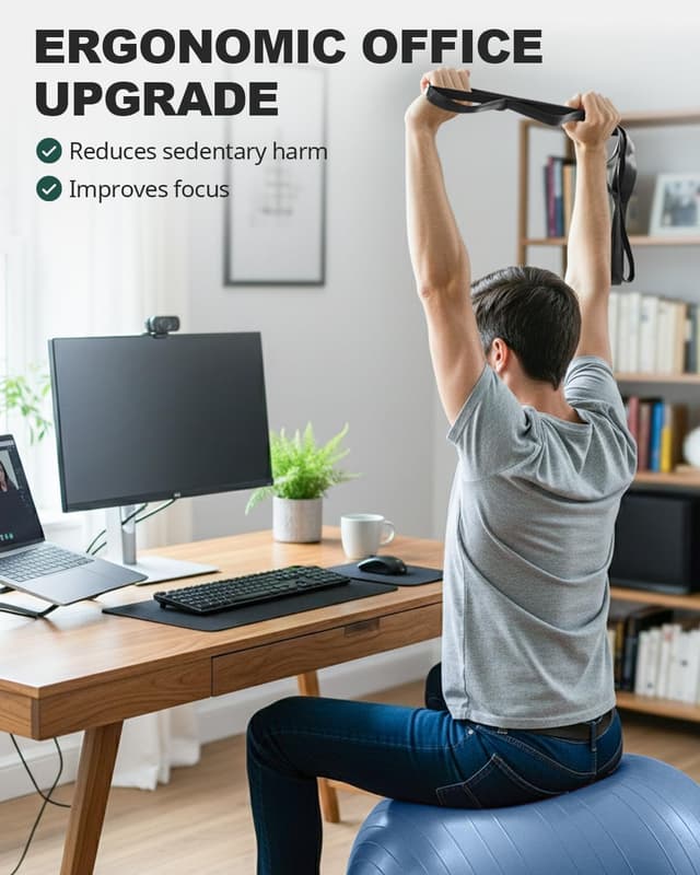 Detalle 2 de Trideer Exercise Ball Stability Ball for Pilates 🧘♀