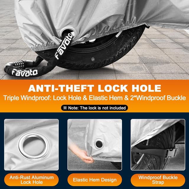 Thumbnail 3 de Favoto Motorcycle Cover 96.5 x 41.3 x 49.2 inches 🏍