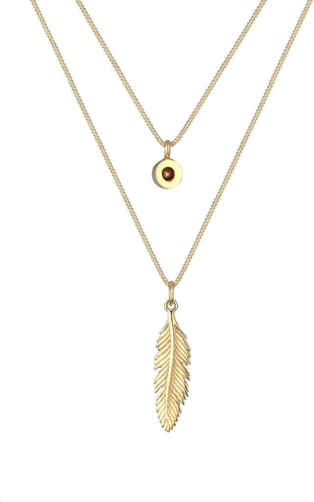 Detalle 2 de Elli Halskette Feder Boho Kristall