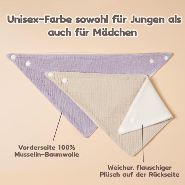 Thumbnail 5 de Susurration Lätzchen Dreieckstuch Musselin verstellbar 👶