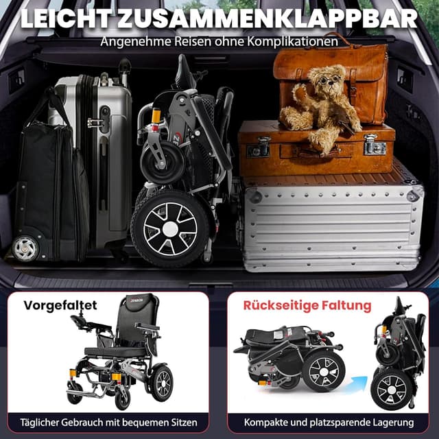 Thumbnail 3 de Elektrischer Rollstuhl Faltbar Leicht 35KM