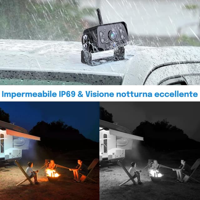 Thumbnail 4 de VASTEND Telecamera posteriore wireless 7” 1080P