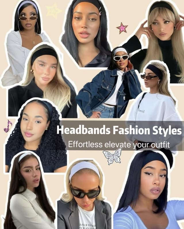 Detalle 2 de Huachi 16-Pack Non Slip Cotton Headbands for Women (Black, White, Gray) for Workout, Yoga & Everyday Wear