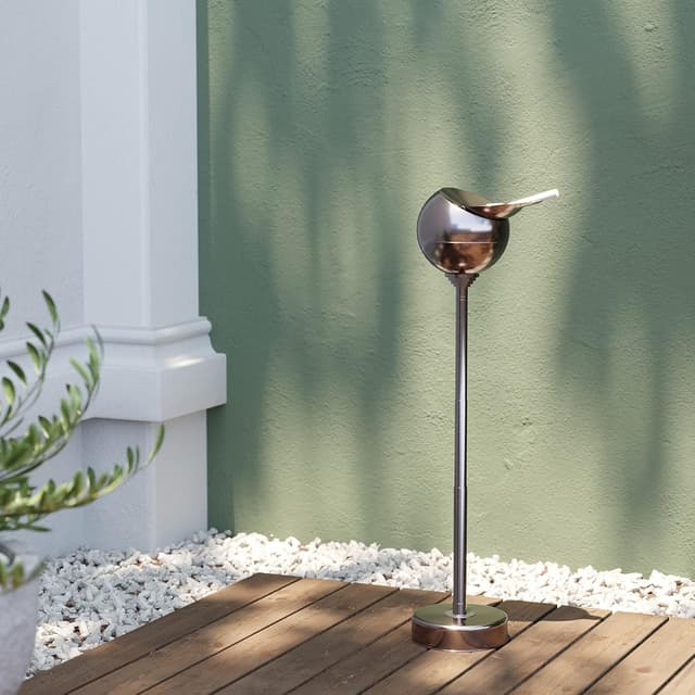 Detalle 2 de Kare Design Portacenere a stelo Spheric in metallo antracite, retrò