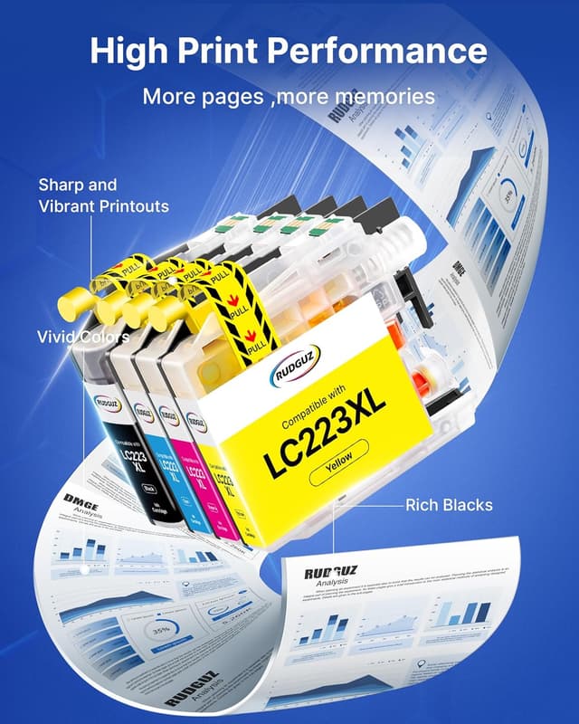 Detalle 2 de RUDGUZ LC223 XL 12er-Pack Patronen 🖨