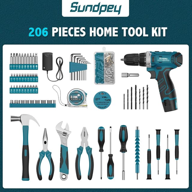 Detalle 2 de Sundpey 206-PCs Home Tool Kit