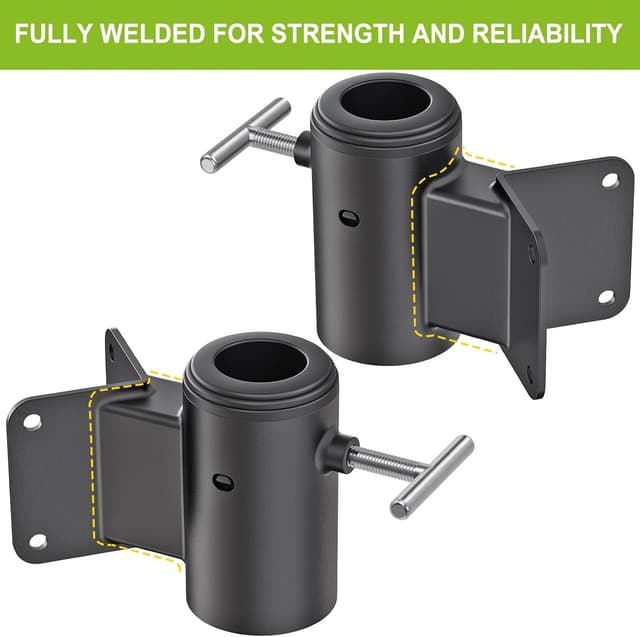 Detalle de Dolibest Terrassenschirm-Klemmen Wandhalterung für Balkon-/Geländerpfosten inkl. 3 Reduzierhülsen (3er-Set)