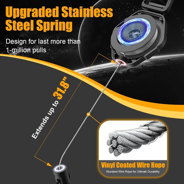 Thumbnail 1 de Oaridey Magnetic Retractable Keychain 31.8" cord ๐