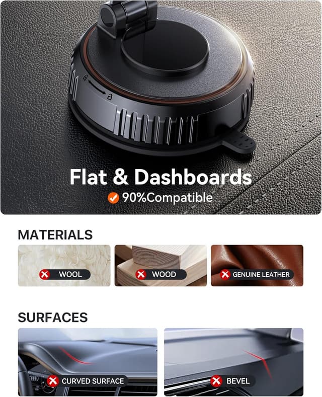 Thumbnail 6 de Miracase MagSafe Car Mount with 360° Adjustable Magnetic Phone Holder