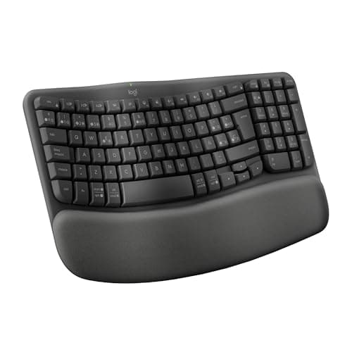 Detalle de Logitech Wave Keys teclado ergonómico inalámbrico Bluetooth ⌨