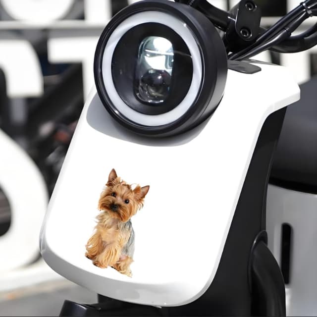 Detalle 2 de TIZIKJ Yorkshire Terrier Aufkleber Reflektierend 22 cm