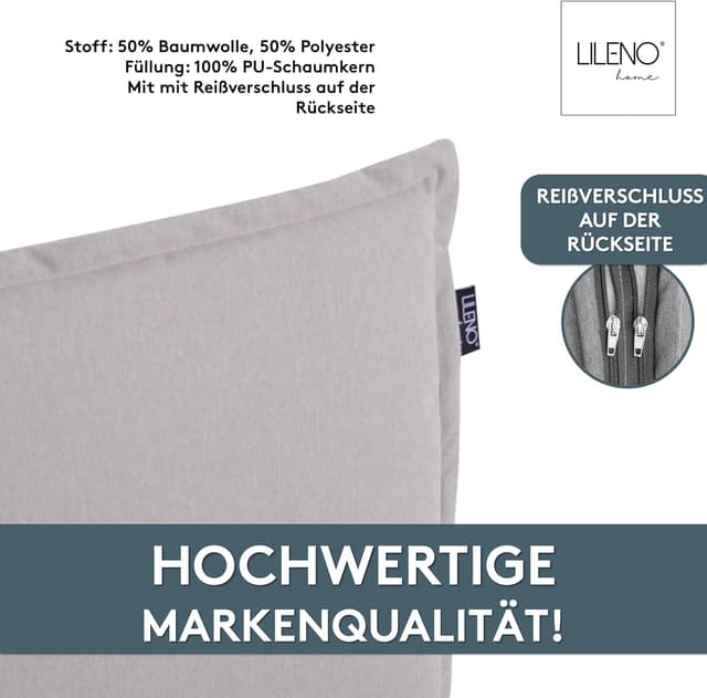 Thumbnail 4 de LILENO HOME Cojín para silla de jardín 🌸 respaldo bajo, crema