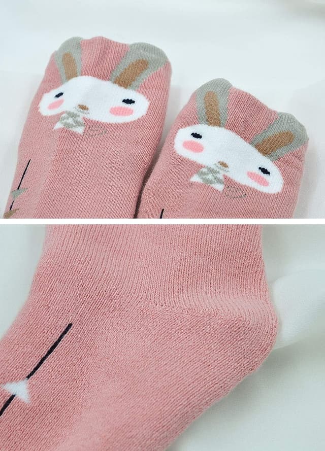 Detalle de LOFIR Calzini termici in cotone per bambina, caldi invernali antiscivolo (6 paia), taglia 20-34