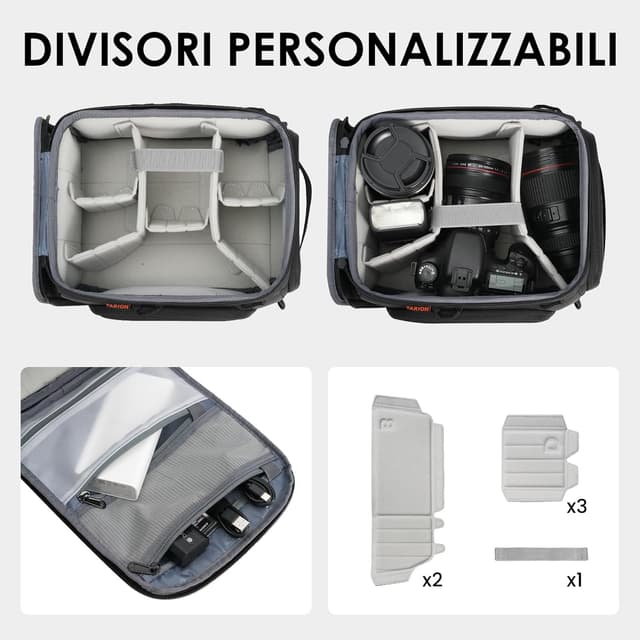 Thumbnail 1 de TARION Inserto Fotografico Borsa Fotografica con 5 divisori