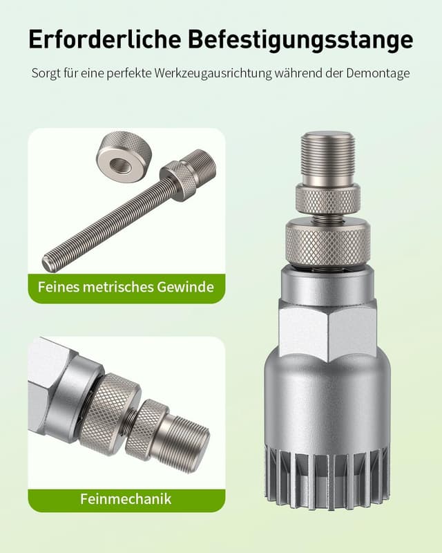 Detalle de Pawfly strumento per rimozione movimento centrale bici 20 denti, compatibile Shimano Octalink/ISIS e altri