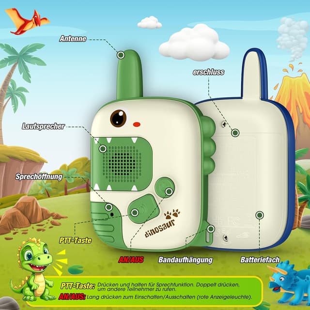 Thumbnail 2 de Walkie Talkie Dinosaurier 1000 Fuß