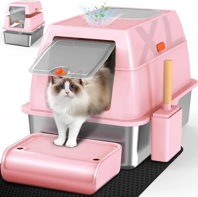Detalle de Stainless Steel Cat Litter Box XL 59.4 cm