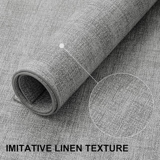 Detalle de homing Faux Leather Heat Resistant Placemats (6-Pack) — Waterproof, Wipeable Dining Place Mats in Light Grey