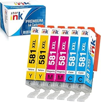 Detalle de starink CLI-581XXL Cartuchos de Tinta Compatibles para Canon