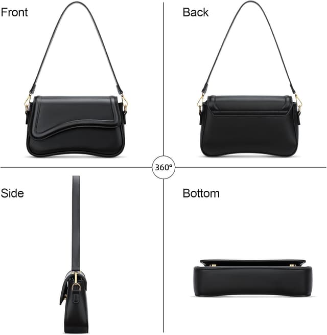 Detalle de KKXIU Small Shoulder Bag for Women with Detachable Strap and Gold Chain