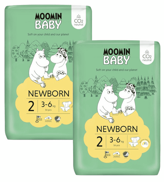 Detalle de Moomin Baby Pañales Talla 2 3–6 kg 112 uds